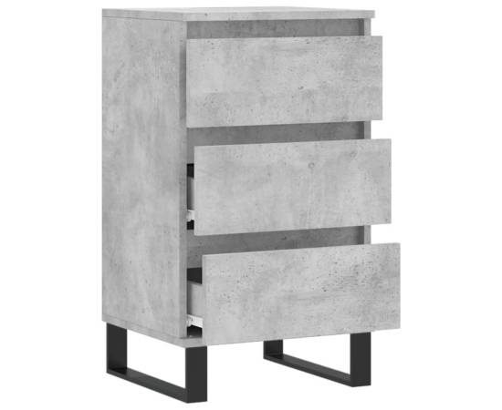 Servantă, gri beton, 40x35x70 cm, lemn prelucrat, 6 image