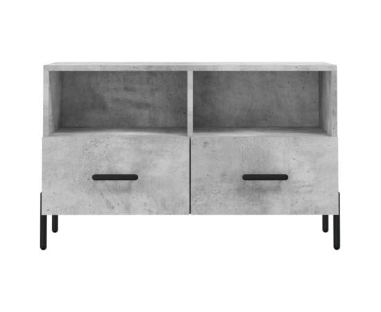 Comodă tv, gri beton, 80x36x50 cm, lemn compozit, 5 image