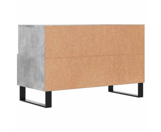 Comodă tv, gri beton, 80x36x50 cm, lemn compozit, 8 image