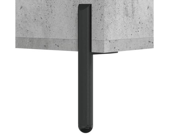 Dulap cu rafturi, gri beton, 69,5x32,5x90 cm, lemn compozit, 7 image
