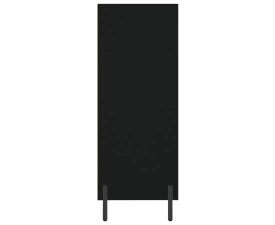 Dulap cu rafturi, negru, 69,5x32,5x90 cm, lemn compozit, 5 image