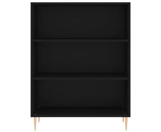 Bibliotecă, negru, 69,5x32,5x90 cm, lemn compozit, 4 image