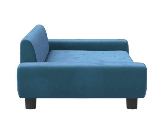 Canapea pentru copii, albastru, 100x54x33 cm, catifea, 4 image