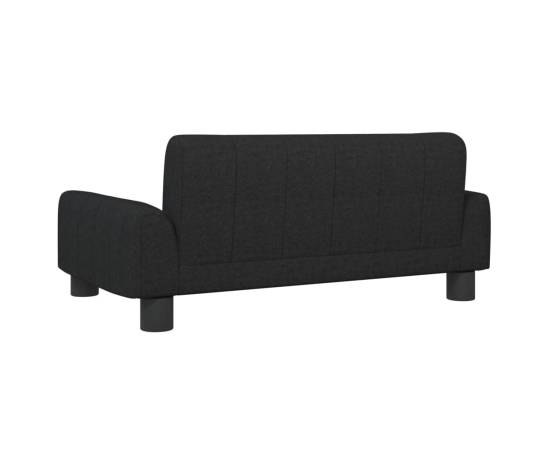 Canapea pentru copii, negru, 70x45x30 cm, material textil, 5 image