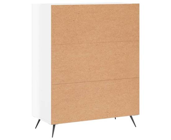 Comodă cu sertare alb extralucios, 69,5x34x90 cm, lemn compozit, 8 image
