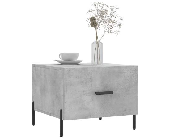 Măsuță de cafea, gri beton, 50x50x40 cm, lemn compozit, 3 image