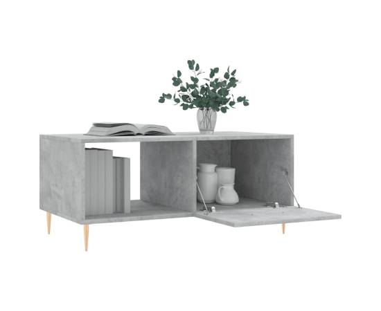 Măsuță de cafea, gri beton, 90x50x40 cm, lemn prelucrat, 4 image