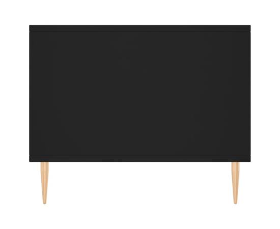 Măsuță de cafea, negru, 90x50x40 cm, lemn prelucrat, 7 image