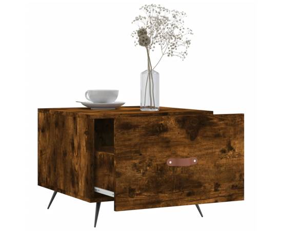 Măsuță de cafea, stejar fumuriu, 50x50x40 cm, lemn prelucrat, 4 image