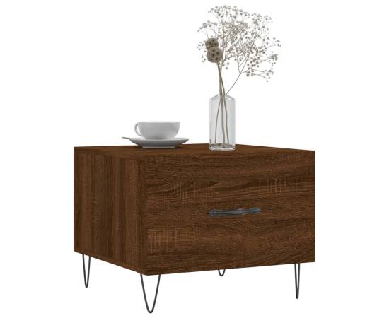 Măsuță de cafea, stejar maro, 50x50x40 cm, lemn prelucrat, 3 image