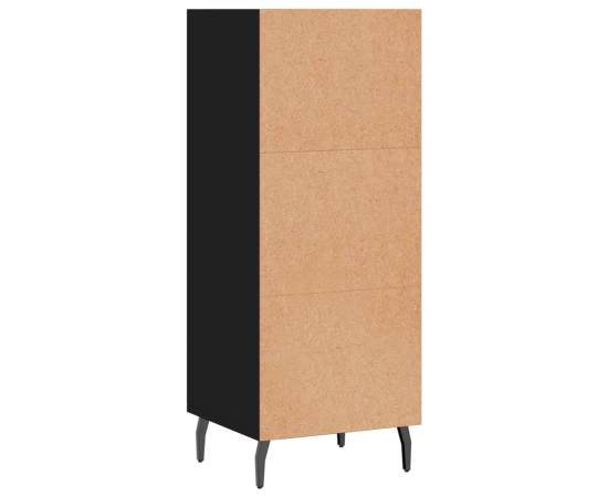 Servantă, negru, 34,5x32,5x90 cm, lemn compozit, 6 image
