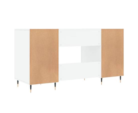 Birou, alb extralucios, 140x50x75 cm, lemn compozit, 8 image