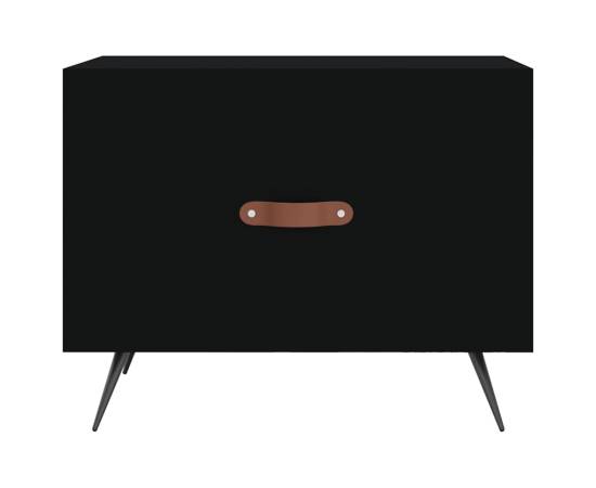 Măsuță de cafea, negru, 50x50x40 cm, lemn compozit, 5 image