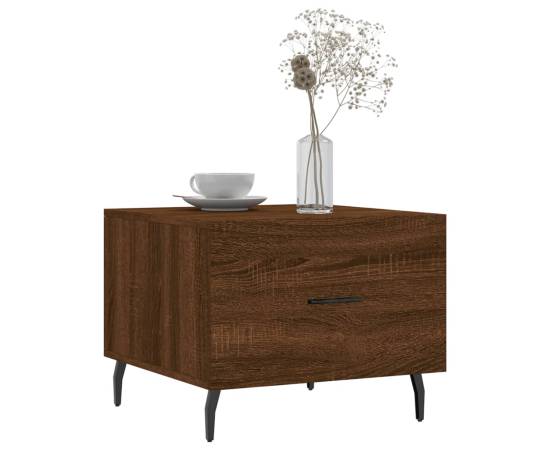 Măsuță de cafea, stejar maro, 50x50x40 cm, lemn prelucrat, 3 image