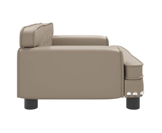Canapea pentru copii, cappuccino, 70x45x30 cm, piele ecologică, 4 image