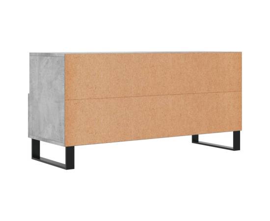Dulap tv, gri beton, 102x36x50 cm, lemn prelucrat, 8 image