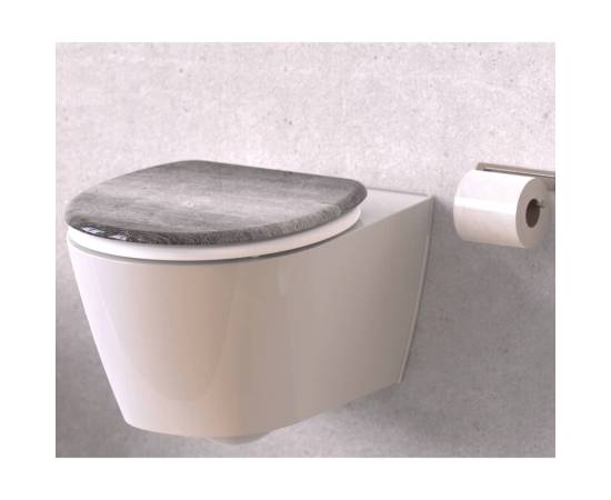 SchÜtte scaun de toaletă cu închidere silențioasă „industrial grey”