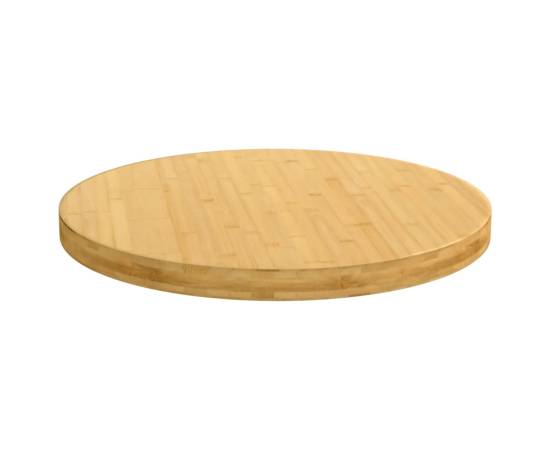 Blat de masă, Ø60x4 cm, bambus, 2 image