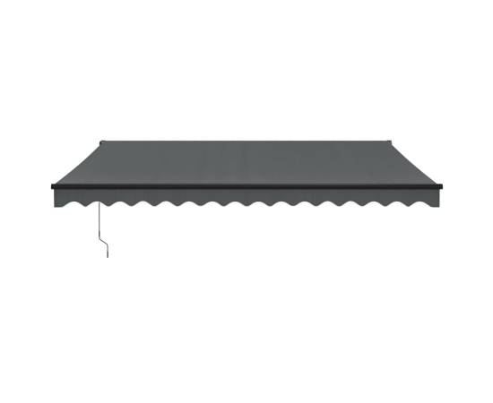 Copertină retractabilă, antracit, 4x3 m, textil și aluminiu, 3 image