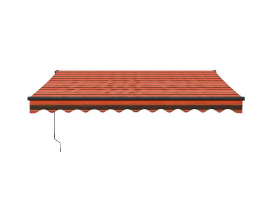 Copertină retractabilă portocaliu/maro 3x2,5 m, textil/aluminiu, 3 image