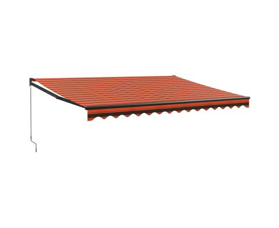 Copertină retractabilă portocaliu/maro 4x3 m, textil/aluminiu, 2 image