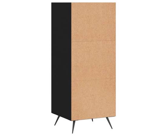 Dulap cu rafturi, negru, 34,5x32,5x90 cm, lemn compozit, 6 image