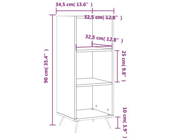 Dulap cu rafturi, stejar sonoma, 34,5x32,5x90 cm, lemn compozit, 9 image