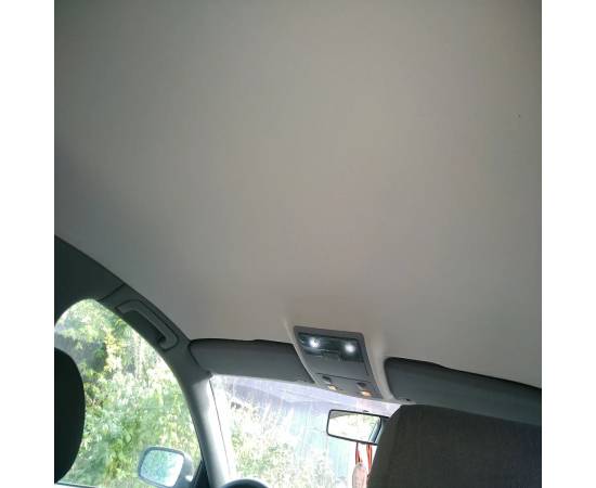 Material pentru reconditionare plafon auto, material textil cu spate buretat, culoare Gri Deschis, dimensiune 2m x 1,50m, 2 image