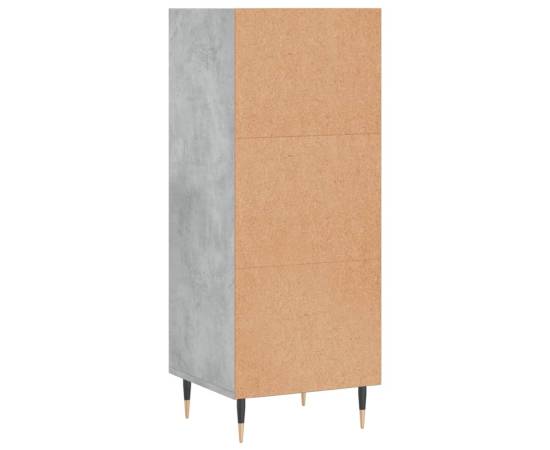 Servantă, gri beton, 34,5x32,5x90 cm, lemn prelucrat, 6 image