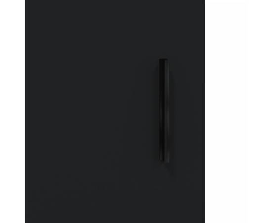 Birou, negru, 140x50x75 cm, lemn compozit, 9 image