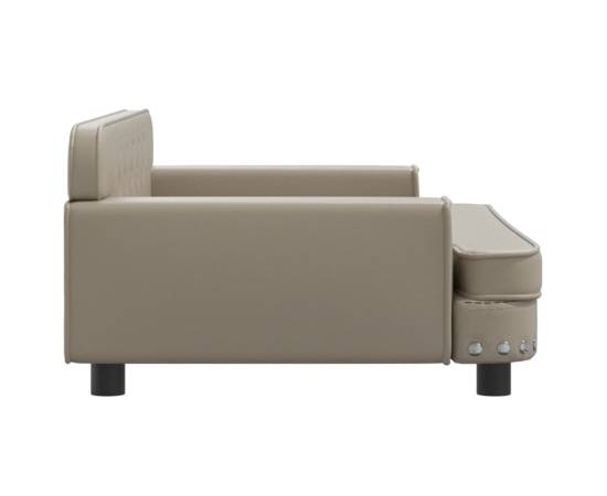 Canapea pentru copii, cappuccino, 90x53x30 cm, piele ecologică, 4 image