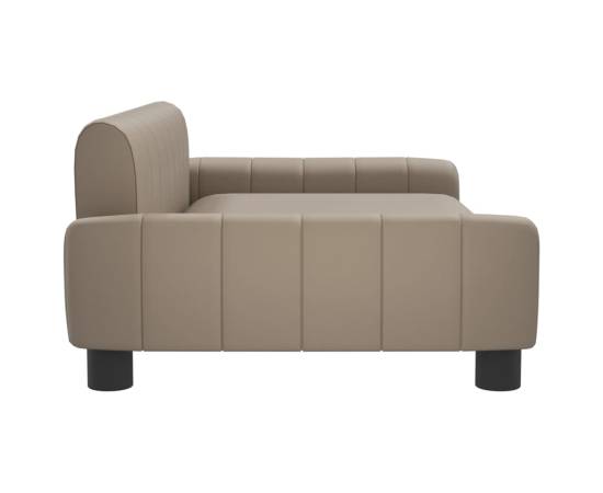 Canapea pentru copii, cappuccino, 90x53x30 cm, piele ecologică, 4 image