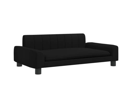 Canapea pentru copii, negru, 90x53x30 cm, material textil, 2 image