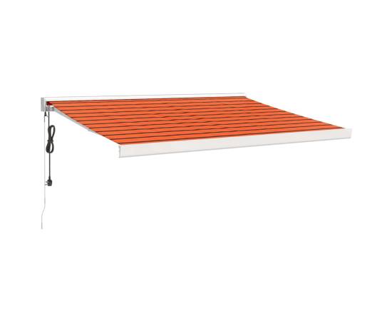 Copertină retractabilă portocaliu/maro 3x2,5 m, textil/aluminiu, 2 image