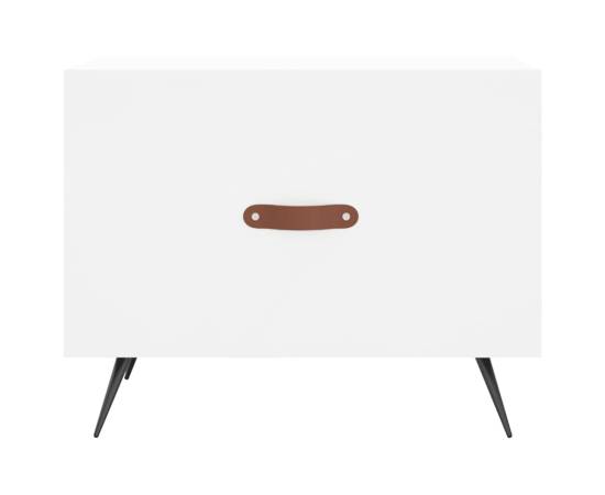 Măsuță de cafea, alb, 50x50x40 cm, lemn compozit, 5 image