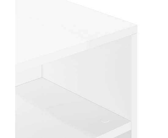 Măsuță de cafea, alb extralucios, 90x55x42,5 cm, lemn compozit, 7 image