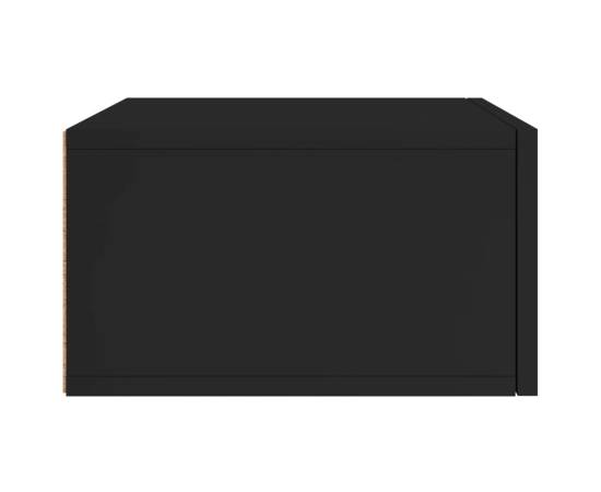 Noptieră de perete, negru, 35x35x20 cm, 7 image