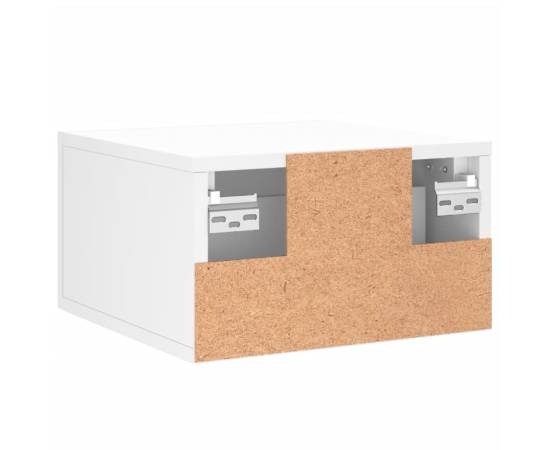 Noptiere de perete, 2 buc., alb, 35x35x20 cm, 9 image