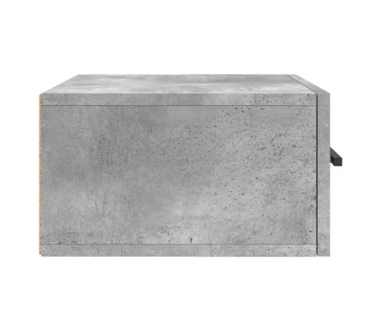 Noptiere montate pe perete 2 buc. gri beton 35x35x20 cm, 8 image