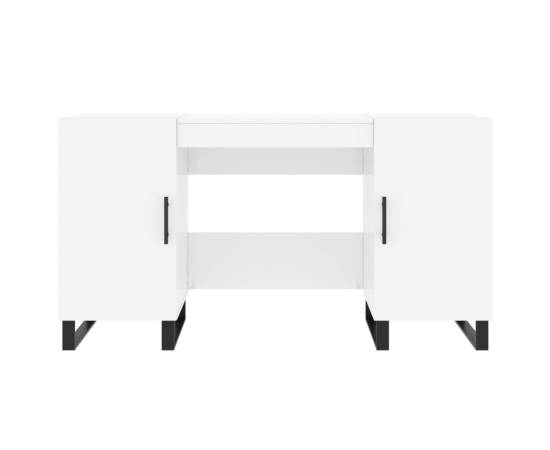 Birou, alb extralucios, 140x50x75 cm, lemn compozit, 6 image