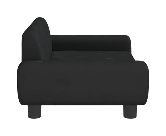 Canapea pentru copii, negru, 70x45x33 cm, catifea, 4 image