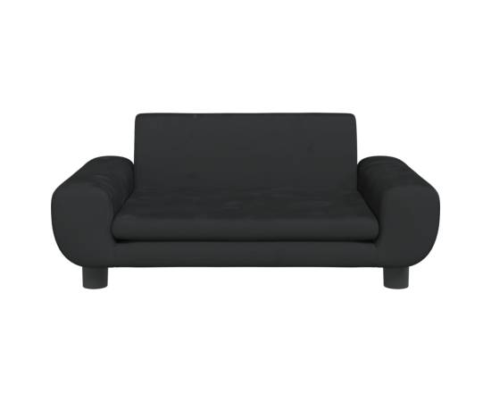 Canapea pentru copii, negru, 70x45x33 cm, catifea, 3 image