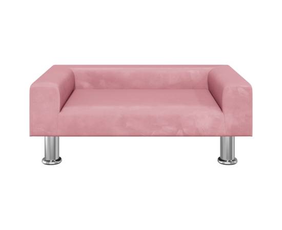 Canapea pentru copii, roz, 70x45x26,5 cm, catifea, 3 image