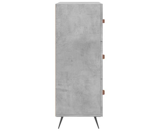 Comodă cu sertare, gri beton, 69,5x34x90 cm, lemn prelucrat, 7 image