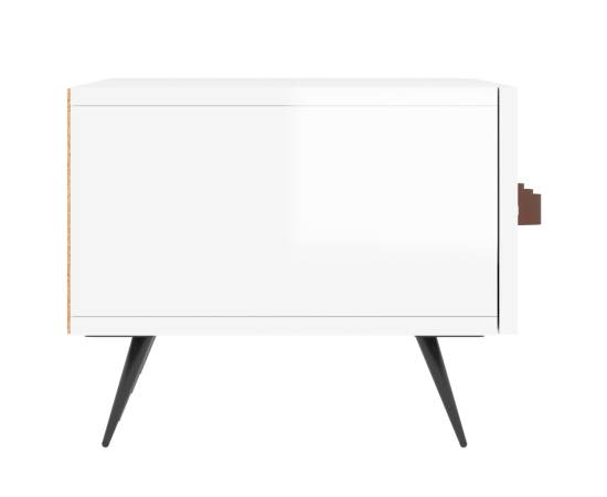 Comodă tv, alb extralucios, 150x36x30 cm, lemn prelucrat, 7 image