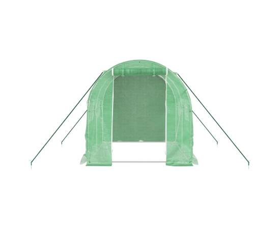 Seră cu cadru din oțel, verde, 4 m², 2x2x2 m, 4 image