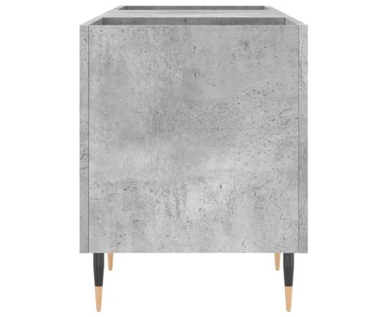 Dulap pentru discuri gri beton, 121x38x48 cm, lemn prelucrat, 5 image
