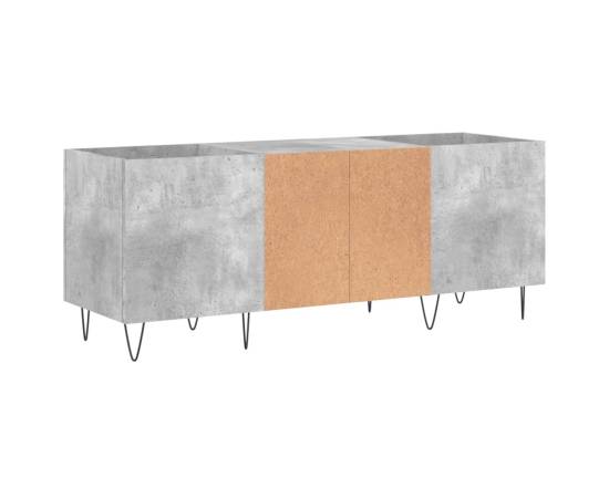 Dulap pentru discuri gri beton, 121x38x48 cm, lemn prelucrat, 6 image