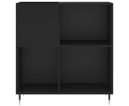 Dulap pentru discuri negru 84,5x38x89 cm lemn compozit, 4 image