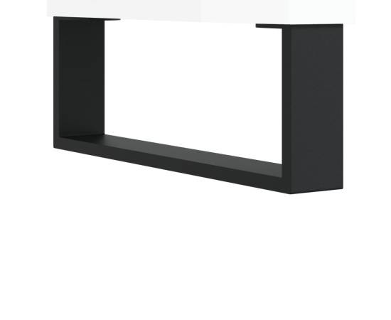 Dulapuri pentru discuri alb lucios 121x38x48 cm, lemn prelucrat, 7 image